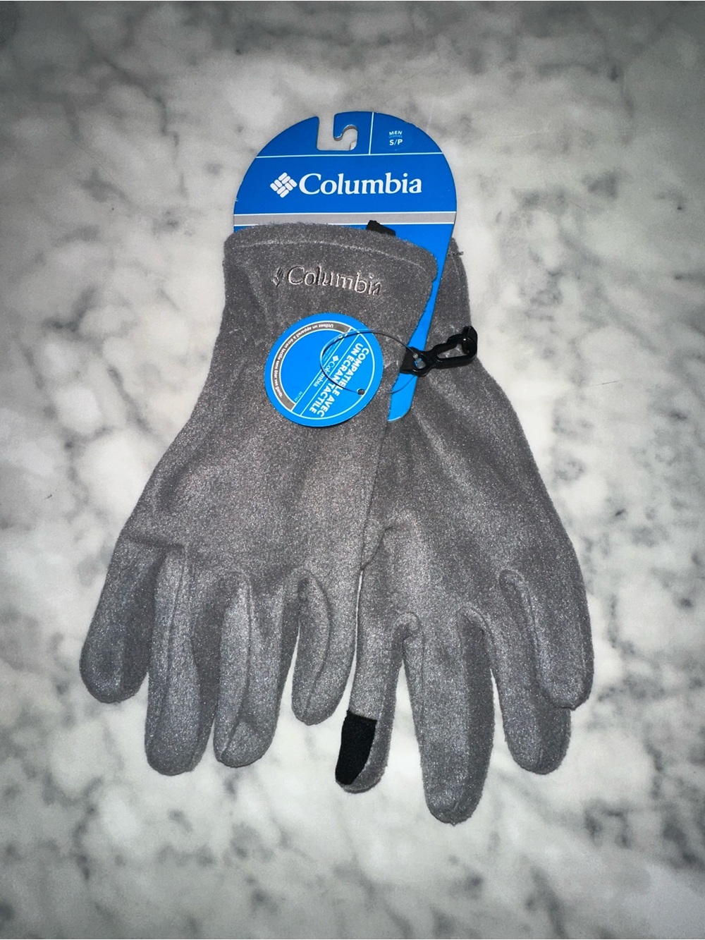 Columbia Grey Fleece Touchscreen-Compatible Gloves size small